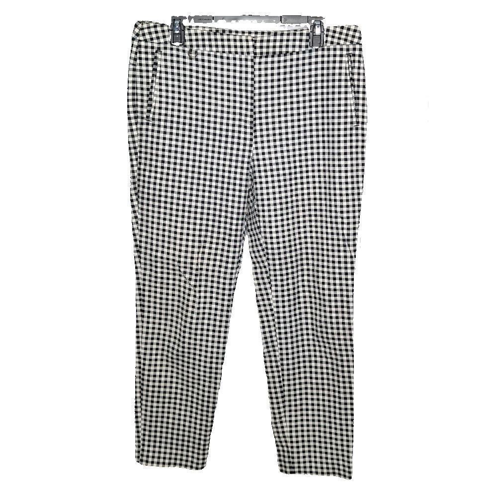 Adrianna Papell Trousers Black and White Plaid Size 12‎